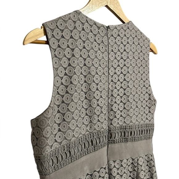 ANTONIO MELANI Gray Sleeveless Sheath Midi Dress Wedding Church Cocktail Size 12 - Picture 3 of 7